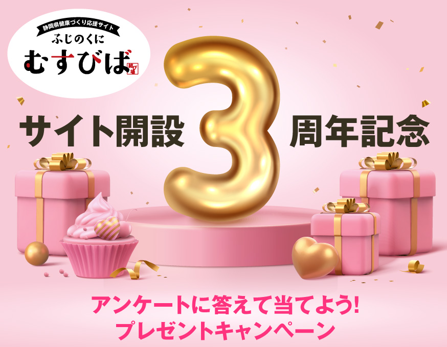 サイト開設3周年記念アンケートでプレゼントキャンペーン